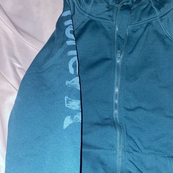 Hurley Hoodie Sweatshirt Women Large Teal Blue Zip Up Front Pockets Outdoors - Picture 5 of 12